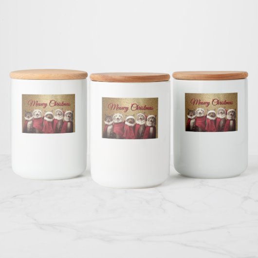 Katzen singen lebensmitteletikett (Flaschen)