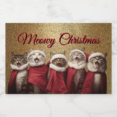 Katzen singen lebensmitteletikett (Einzelnes Label)