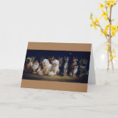 Katzen Singen Weihnachtslieder, Louis Wain Karte (Gelbe Blume)