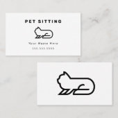 Katzen Sitzkarten Visitenkarte (Vorne/Hinten)