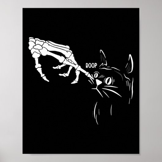 Katzen Skeleton Hand Boop Halloween Katzen Lover P Poster (Vorne)