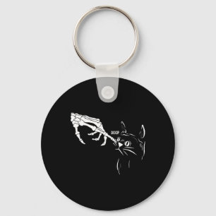 Katzen Skeleton Hand Boop Halloween Katzen Lover P Schlüsselanhänger