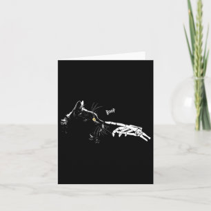 Katzen Skeleton Hand Boop Halloween Niedliche Schw Karte