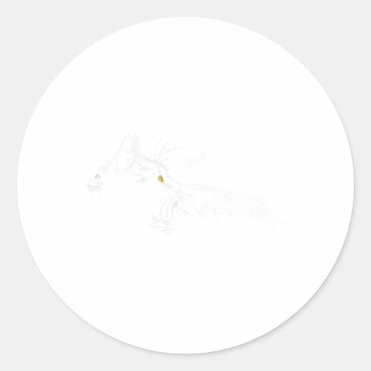 Katzen Skeleton Hand Boop Halloween Niedliche Schw Runder Aufkleber (Vorderseite)