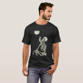Katzen Skelett Halloween T-Shirt (Vorne ganz)