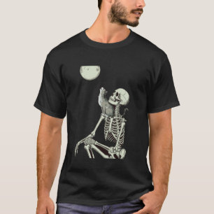 Katzen-Skelett Halloween T-Shirt