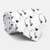 Katzen-Skelett Krawatte (Gerollt)