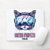 Katzen-Skibrille Bergpanorama Cortina Mousepad (Mit Mouse)