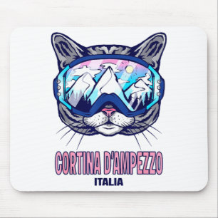 Katzen-Skibrille Bergpanorama Cortina Mousepad