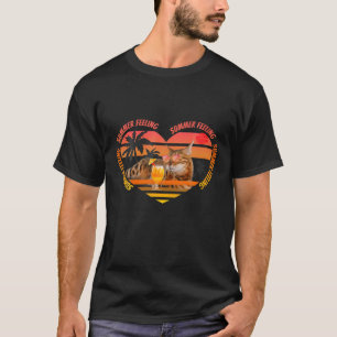 Katzen Sommermotiv Bengalische Katze Vintag / Retr T-Shirt
