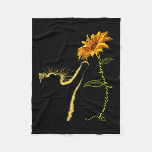 Katzen-Sonnenblumen-Geschenke für Katzenliebhaber Fleecedecke