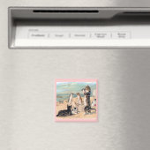 Katzen-Spaß am Strand Magnet (In Situ (Geschirrspüler))