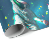 Katzen spielen Basketball im Weltraum mit Astronau Geschenkpapier (Rolleneckpunkt)