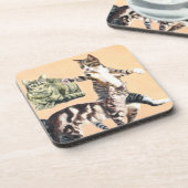 Katzen spielen getränkeuntersetzer (Linke Seite)