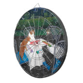 Katzen spielen Mahjong Dartscheibe (Vorderseite rechts)