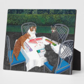 Katzen spielen Mahjong Fotoplatte (Seite)