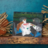 Katzen spielen Mahjong Fotoplatte (Seite)