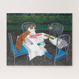 Katzen spielen Mahjong. Meowjongg Puzzle
