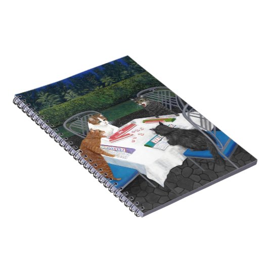 Katzen spielen Mahjong Notizblock (Rechte Seite)