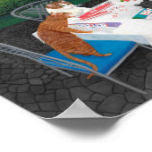 Katzen spielen Mahjong Poster (Ecke)