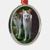 Katzen spielen ornament aus metall (Rechts)