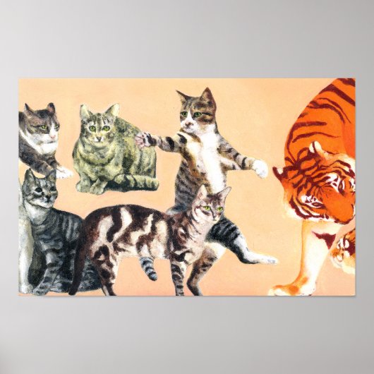 Katzen spielen poster (Vorne)