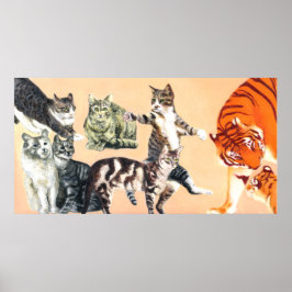 Katzen spielen poster