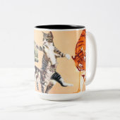 Katzen spielen zweifarbige tasse (VorderseiteRechts)