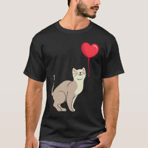 Katzen Spielzeug Valentinstag Herz Ballon Für Sie T-Shirt