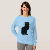 Katzen-Spitze Shirt le Chat Ladys die schwarze (Vorne ganz)