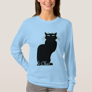 Katzen-Spitze Shirt le Chat Ladys die schwarze