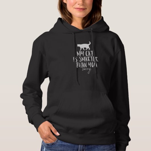 Katzen Sprichwort Hoodie (Vorderseite)