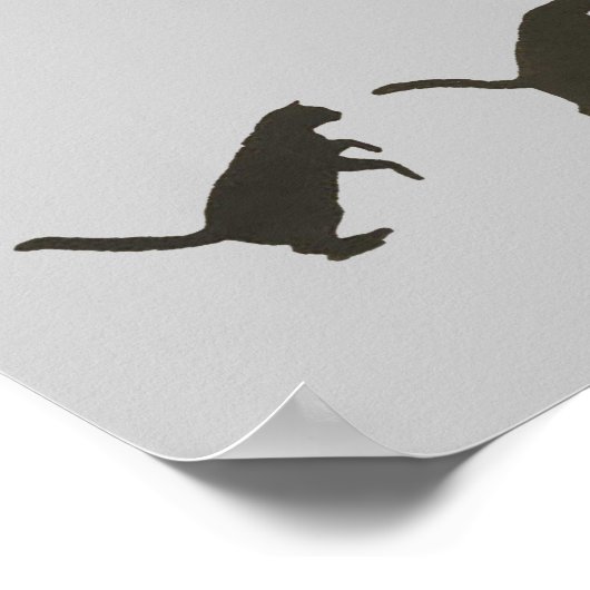 Katzen springen poster (Ecke)