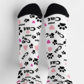 Katzen, Spuren, Katzen, Tiere Socken (Oben)