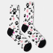 Katzen, Spuren, Katzen, Tiere Socken (Rechts)