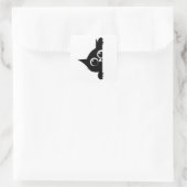 Katzen-Sticker 'Peekaboo' Quadratischer Aufkleber (Tasche)