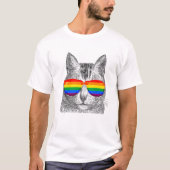 Katzen-Stolz-Sonnenbrille T-Shirt (Vorderseite)