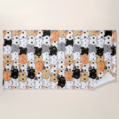 Katzen Strandtuch (Vorderseite)