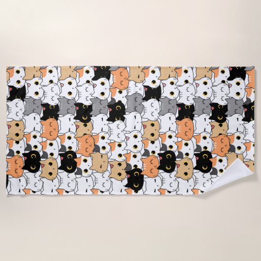 Katzen Strandtuch (Vorderseite)