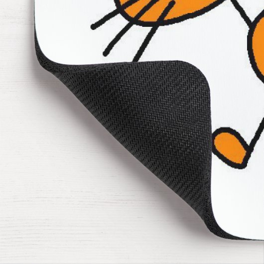 Katzen-Strichmännchen Mousepad (Ecke)