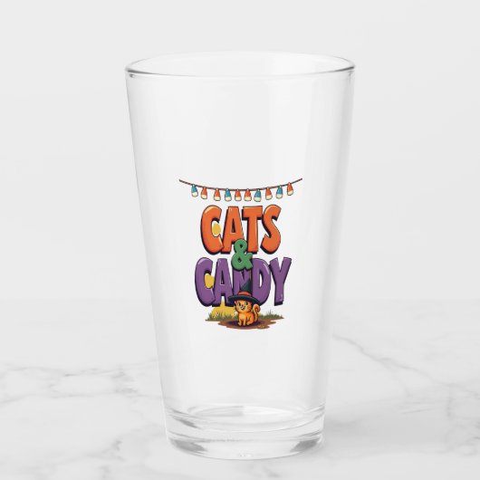 Katzen & Süßigkeiten Glas (Vorderseite)