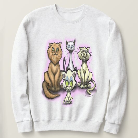 Katzen Sweatshirt (Design vorne)