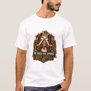 Katzen-T-Shirt - Der Mensch darf sich mit Snacks n T-Shirt