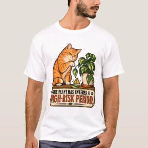 Katzen-T-Shirt - Die Pflanze Befindet Sich In Eine T-Shirt