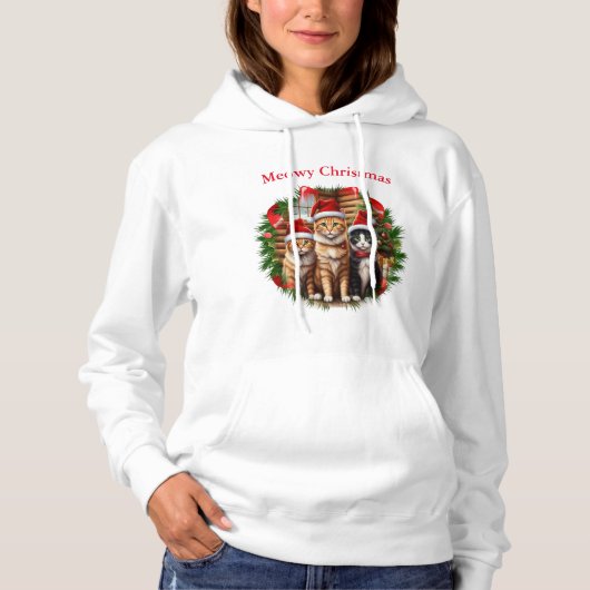 Katzen T - Shirt Weihnachten (Vorderseite)