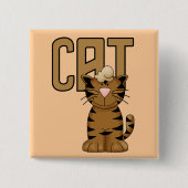 Katzen-T-Shirts und Geschenke Button (Vorderseite)