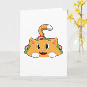 Katzen-Taco Karte (Gelbe Blume)