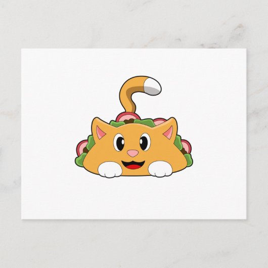 Katzen-Taco Postkarte (Vorderseite)