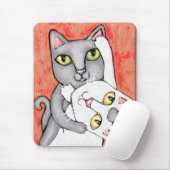 Katzen-Tango-Tanz-Kunst Mousepad (Mit Mouse)