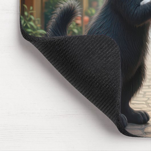 Katzen tanzen langsam auf der Cobblestone Street Mousepad (Ecke)